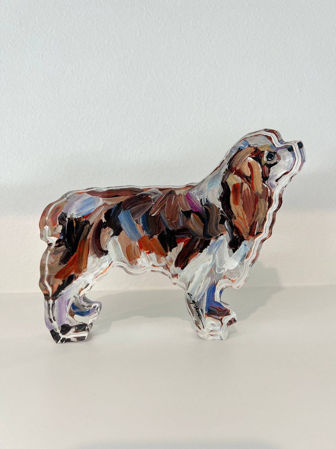 "Cavalier King Charles" Acrylic Shelfie
