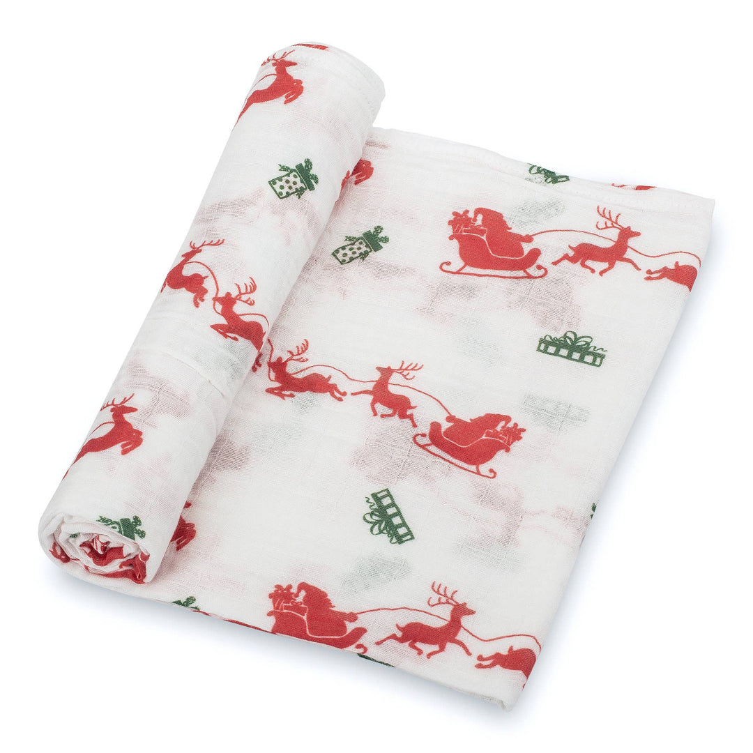 And to All A Goodnight Christmas Baby Muslin Cotton Blanket - Something Splendid Co.