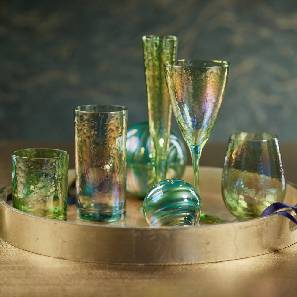 Aperitivo Red Wine Glass | Luster Green - Something Splendid Co.