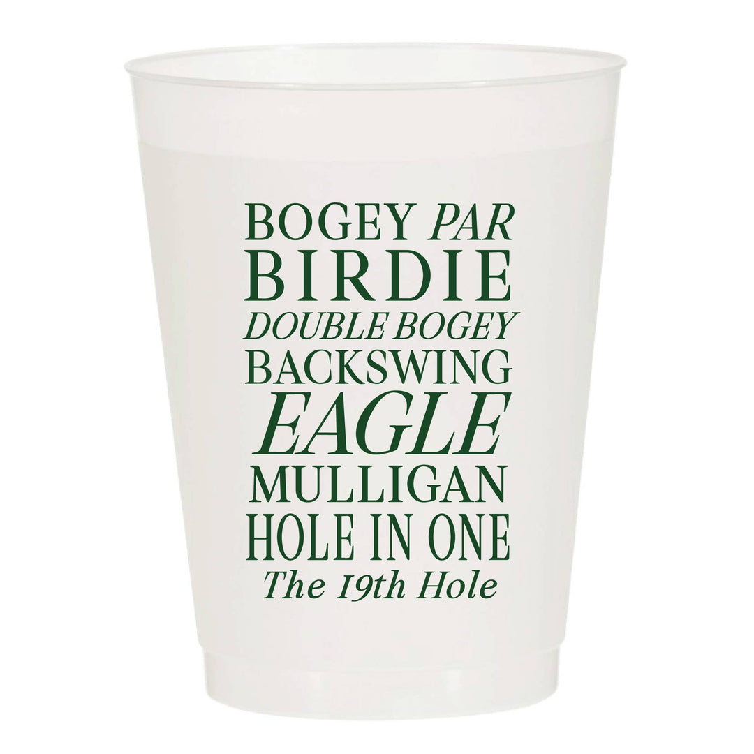 Bogey the 19th Hole Frosted Cups - Masters - Something Splendid Co.