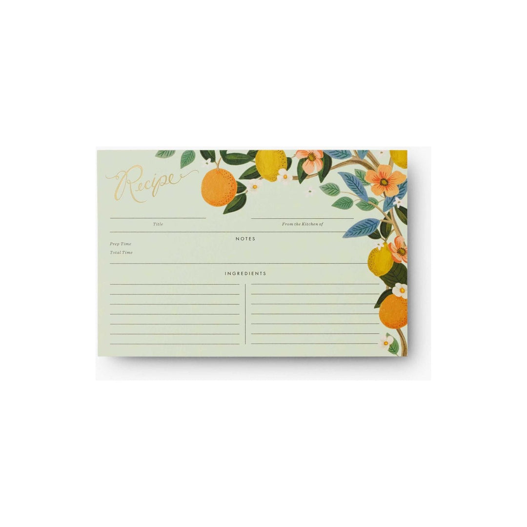 Citrus Grove Recipe Cards - Pack of 12 - Something Splendid Co.