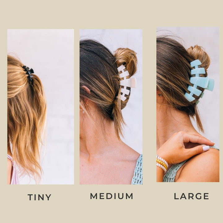 Coconut White Tiny Claw Hair Clip - Something Splendid Co.