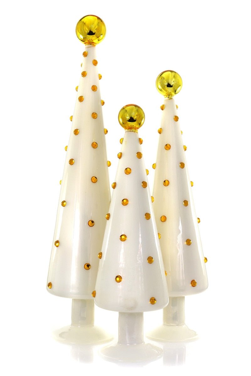 Decorated Dotted Tress - Ivory, Set of 3 - Something Splendid Co.