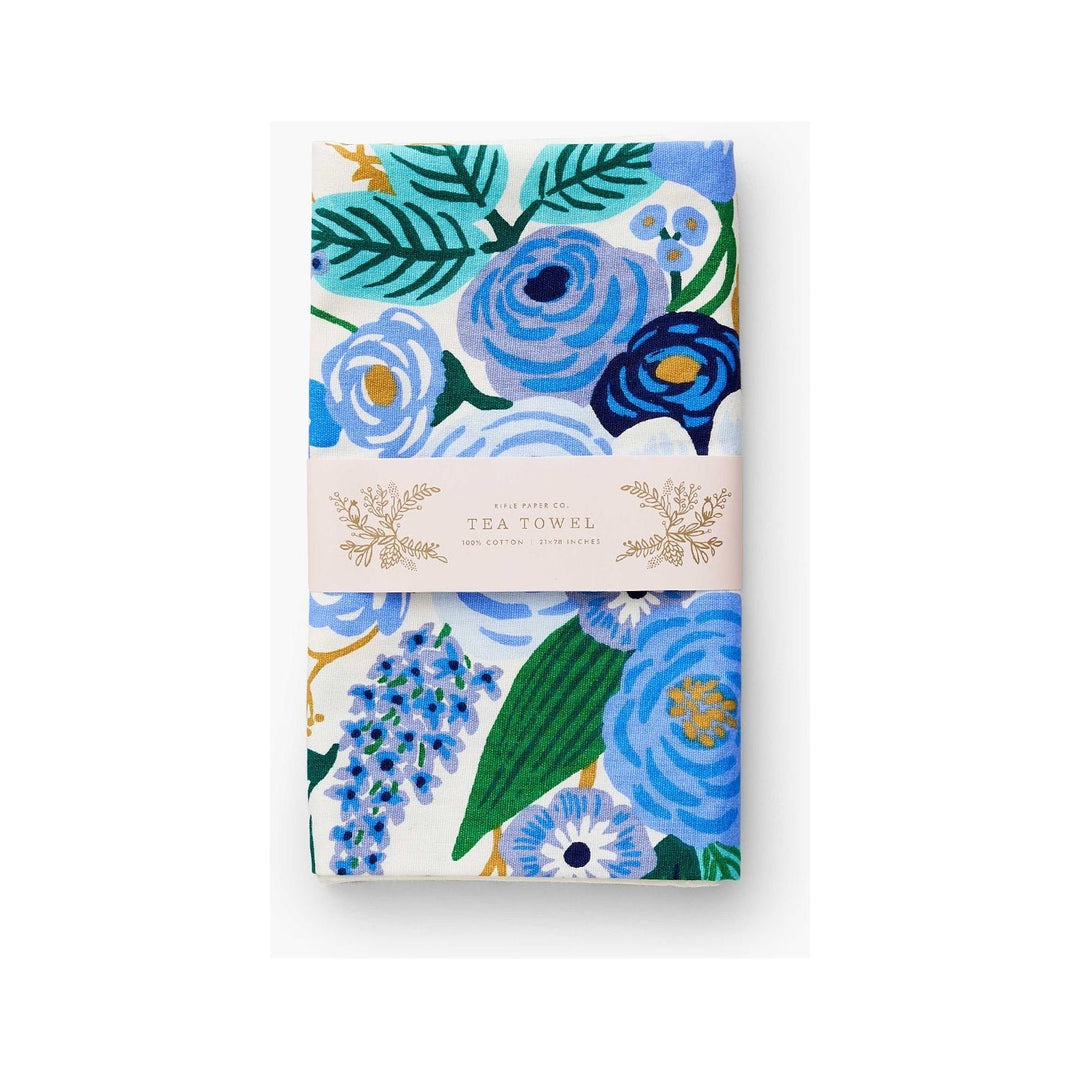 Garden Party Blue Tea Towel - Something Splendid Co.