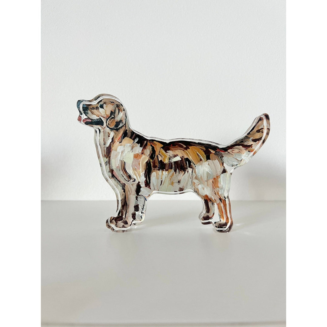 "Golden Retriever Dark" Acrylic Block - Something Splendid Co.