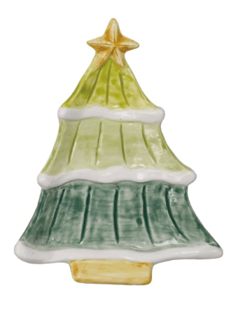 Hand - Painted Stoneware Holiday Icon Shaped Dish, 4 Styles - Something Splendid Co.