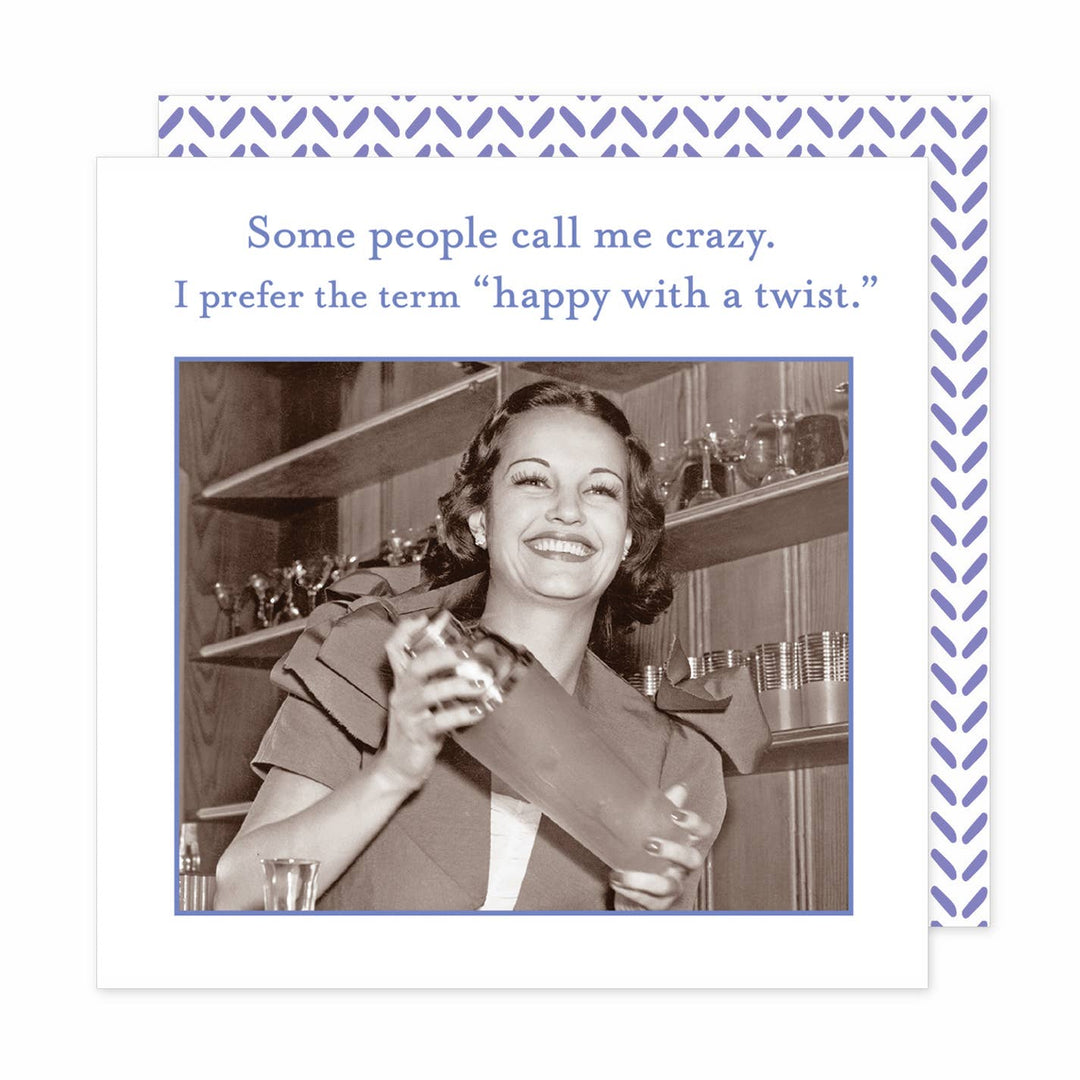 Happy With A Twist Beverage Napkin - Something Splendid Co.