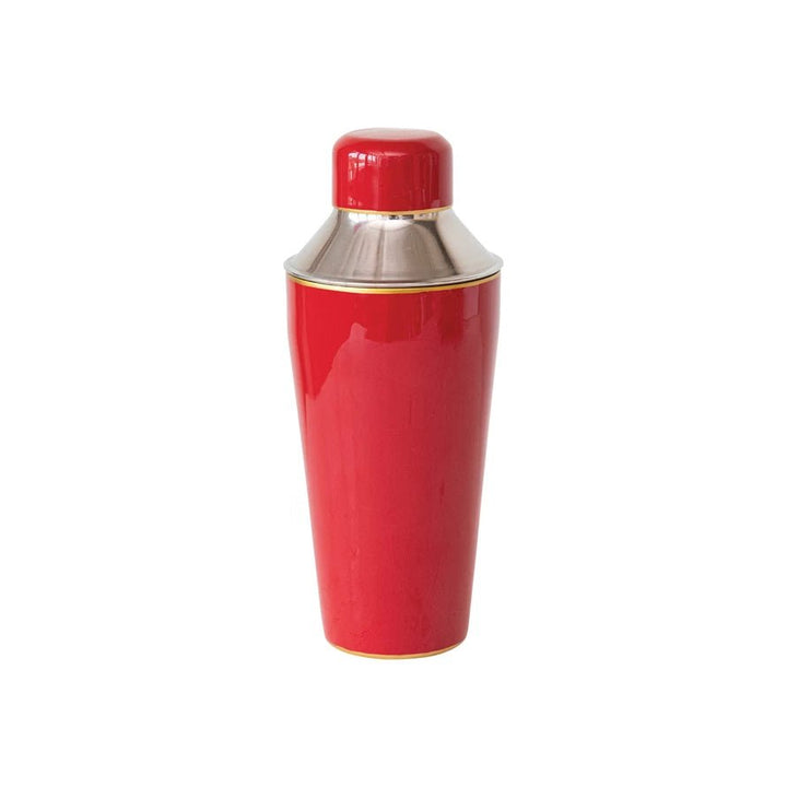 Holiday Red Enameled Stainless Steel Cocktail Shaker - Something Splendid Co.
