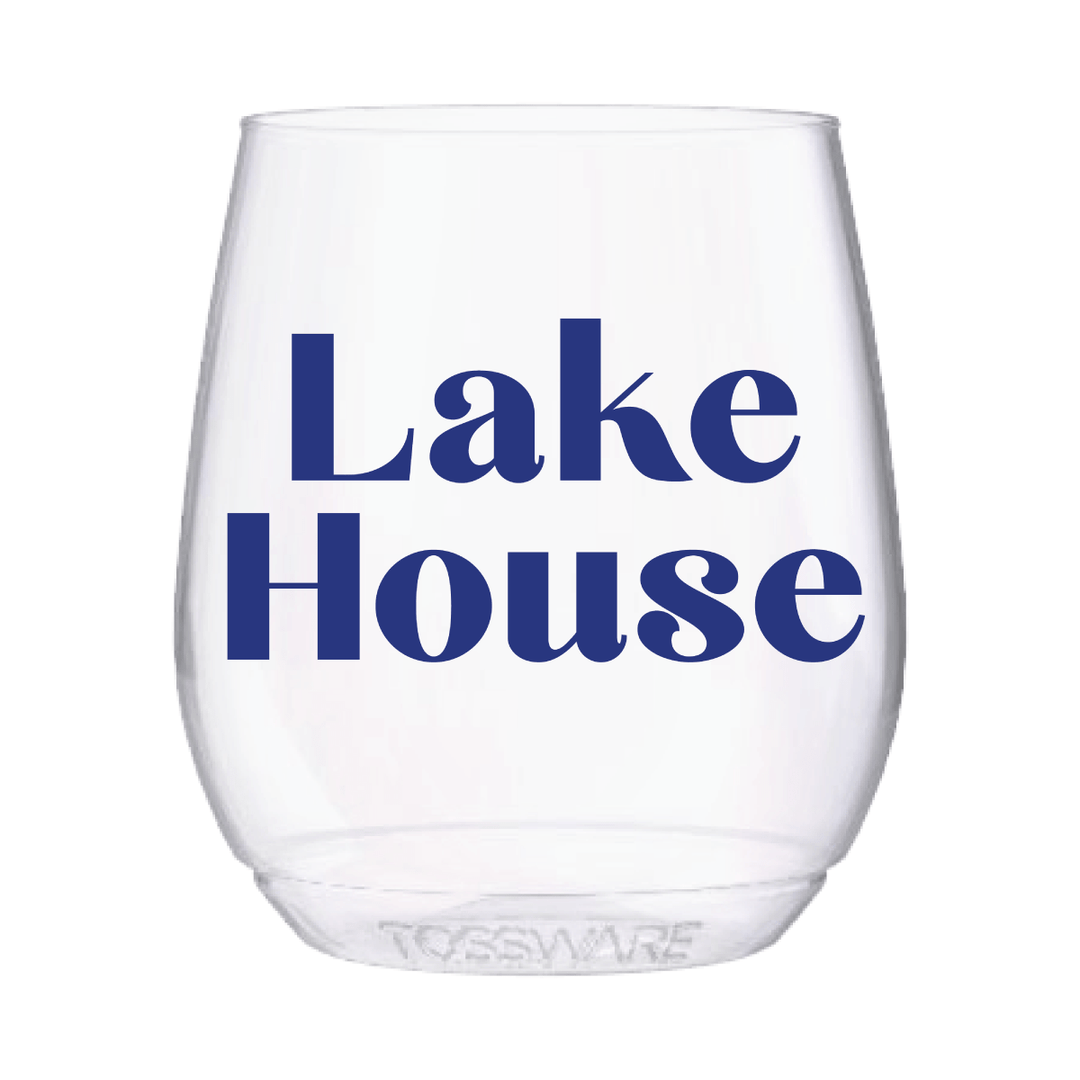 Lake House Summer 14oz Stemless Wine Tossware - Summer - Something Splendid Co.