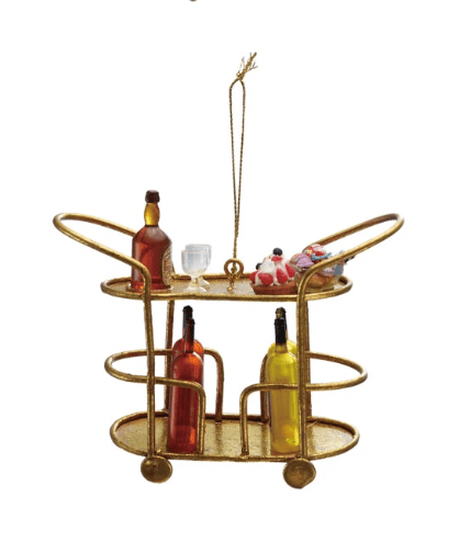 Metal Bar Cart Ornament, 4 Styles - Something Splendid Co.