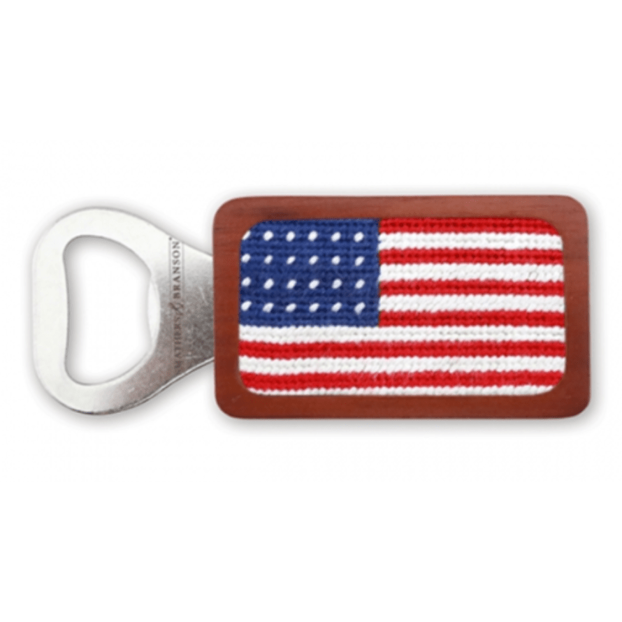 Needlepoint American Flag Bottle Opener - Something Splendid Co.