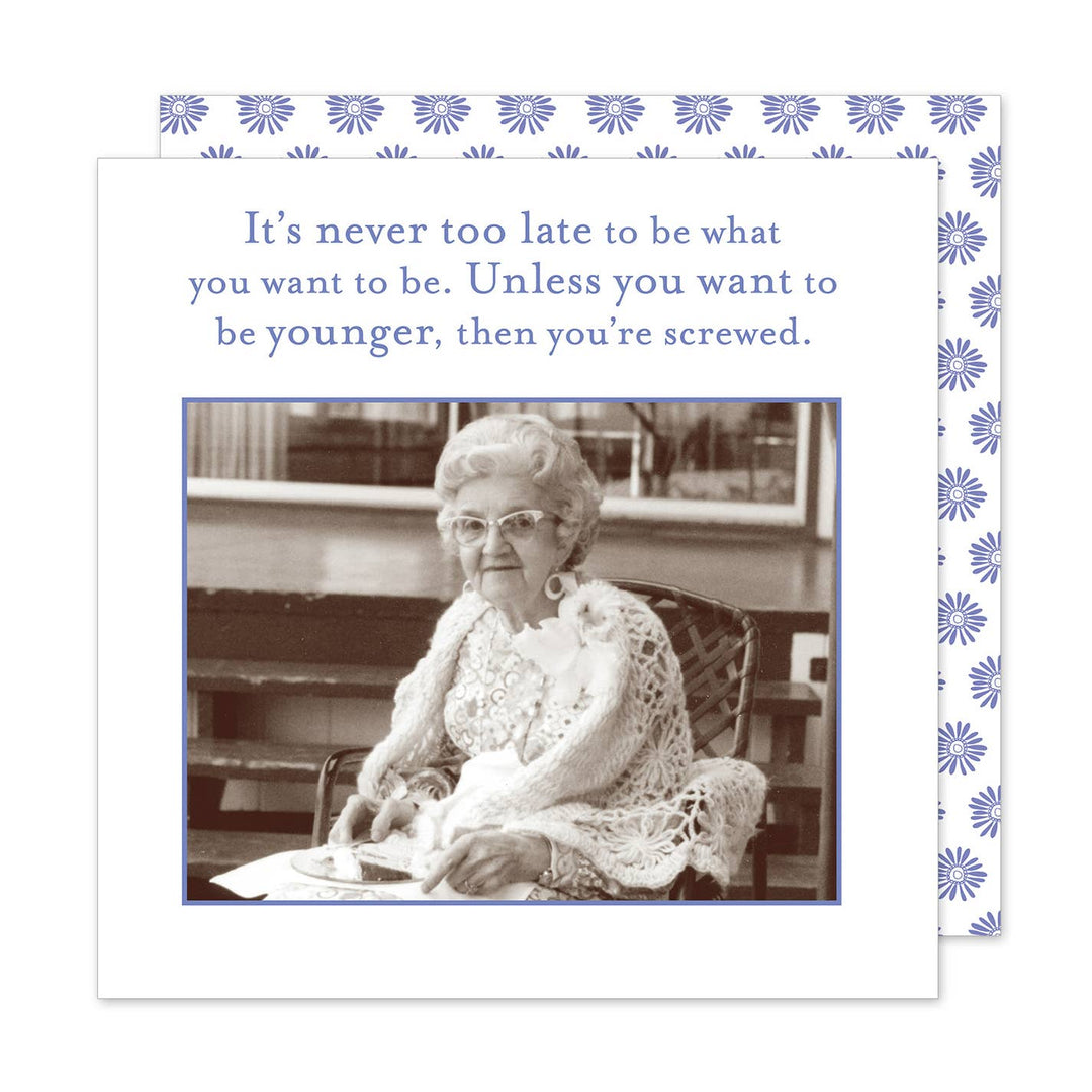 Never Too Late Beverage Napkin - Something Splendid Co.