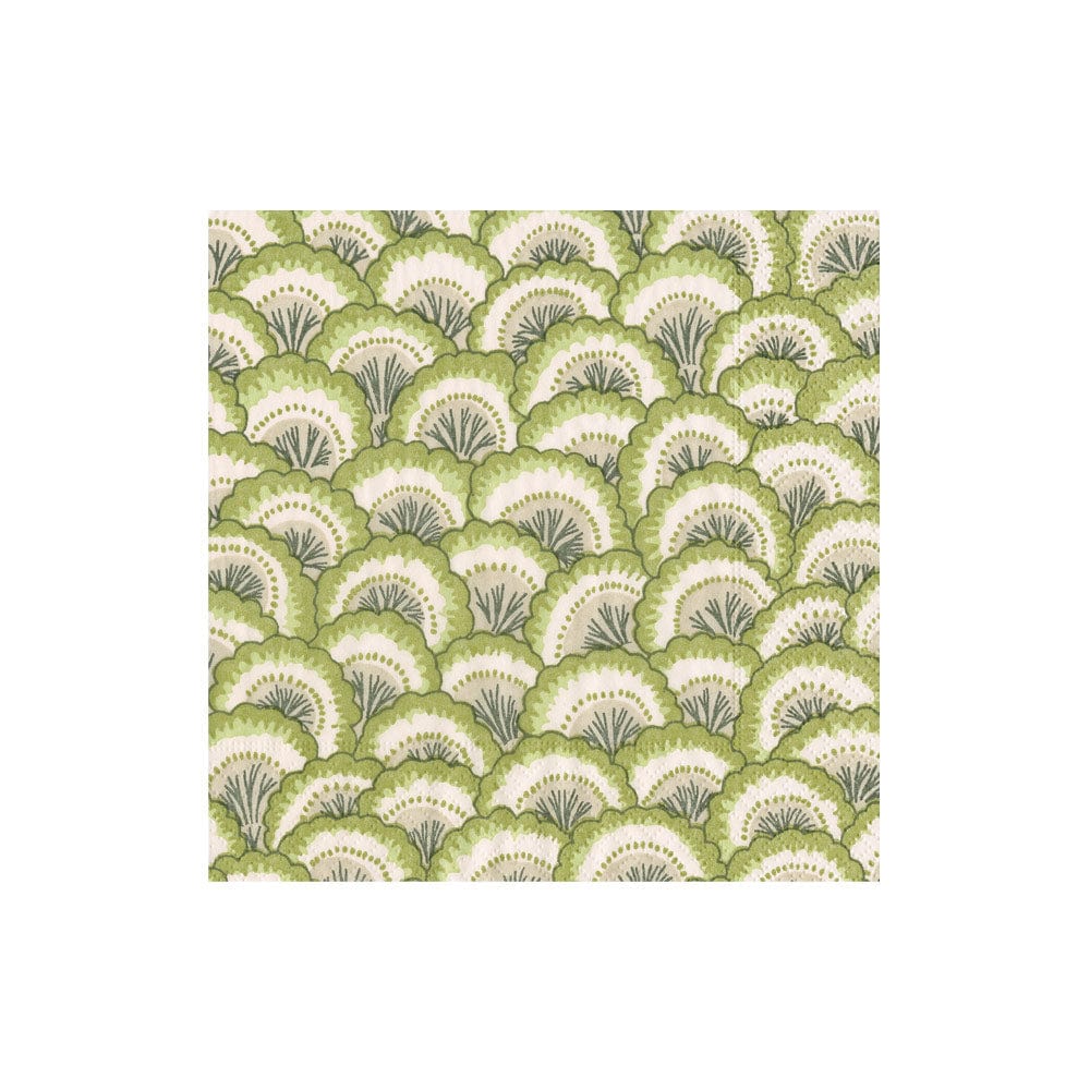 Pontchartrain Scallop Green Cocktail Napkins - Something Splendid Co.