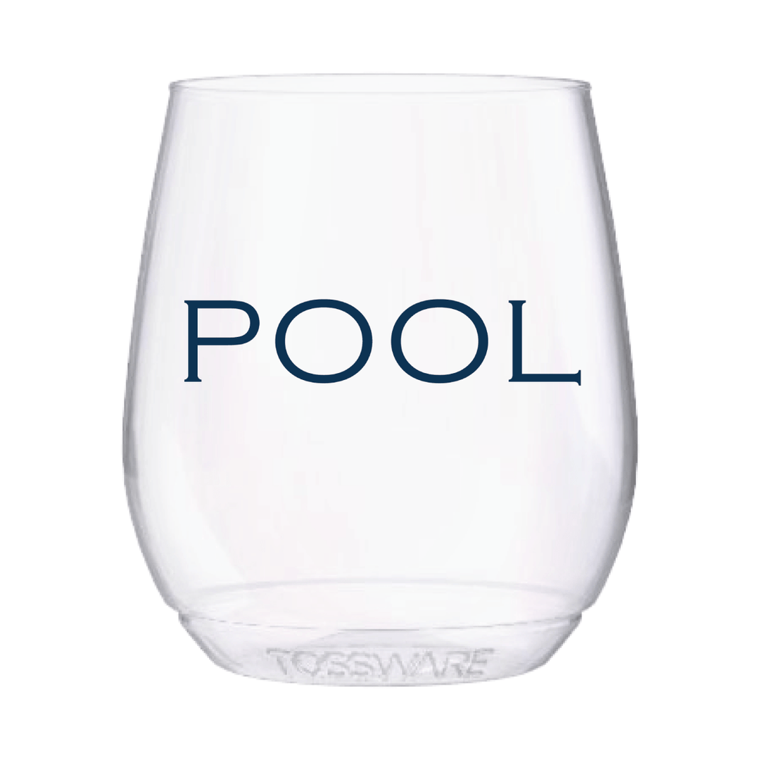 Pool Summer 14oz Stemless Wine Tossware - Summer - Something Splendid Co.