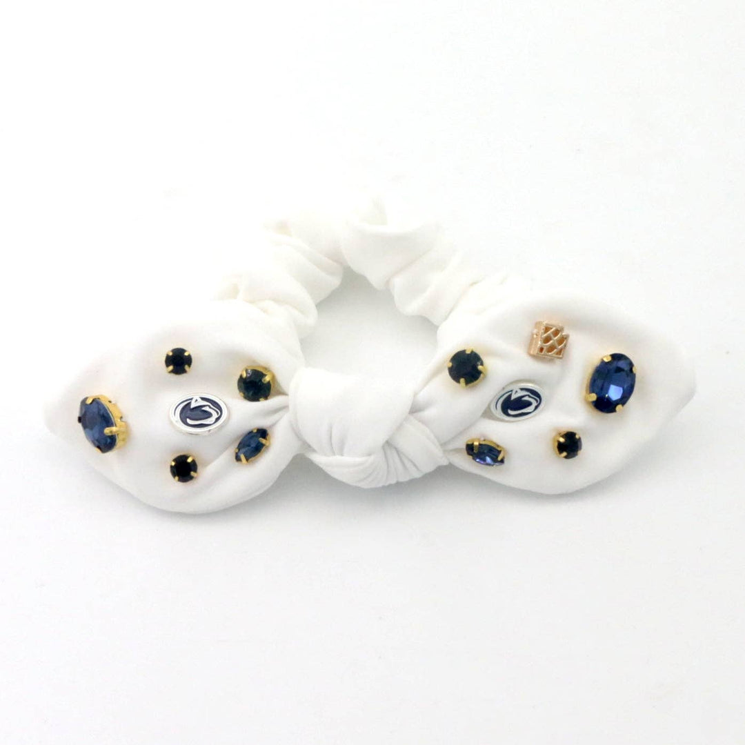 PRE - ORDER Penn State White Logo Bow Scrunchie - Something Splendid Co.