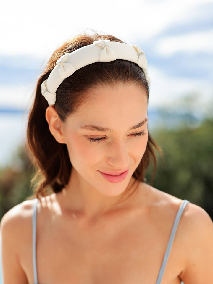 RHINESTONE BOWS HEADBAND - Something Splendid Co.