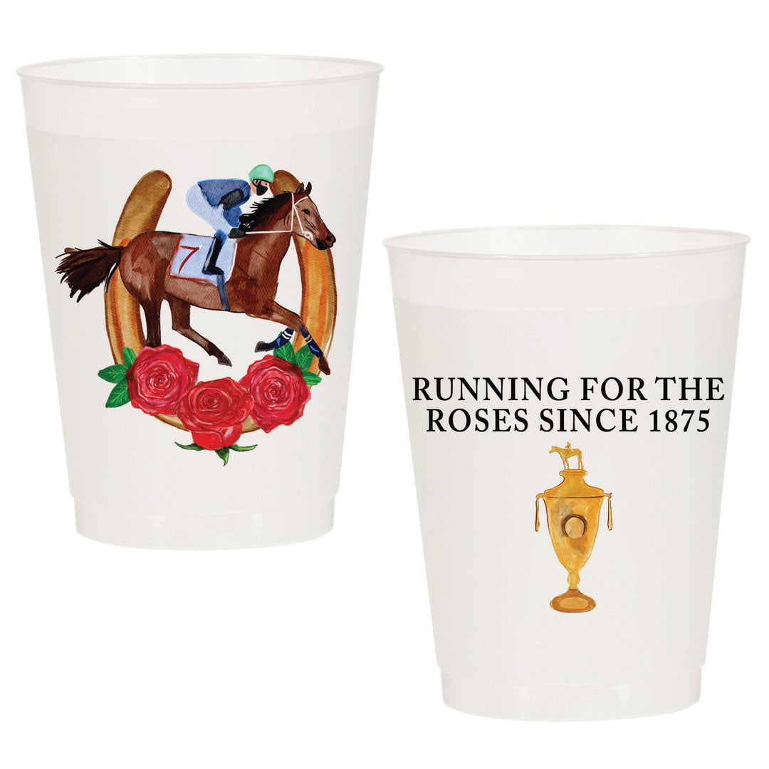Running For The Roses Kentucky Derby Frosted Cups - Derby - Something Splendid Co.