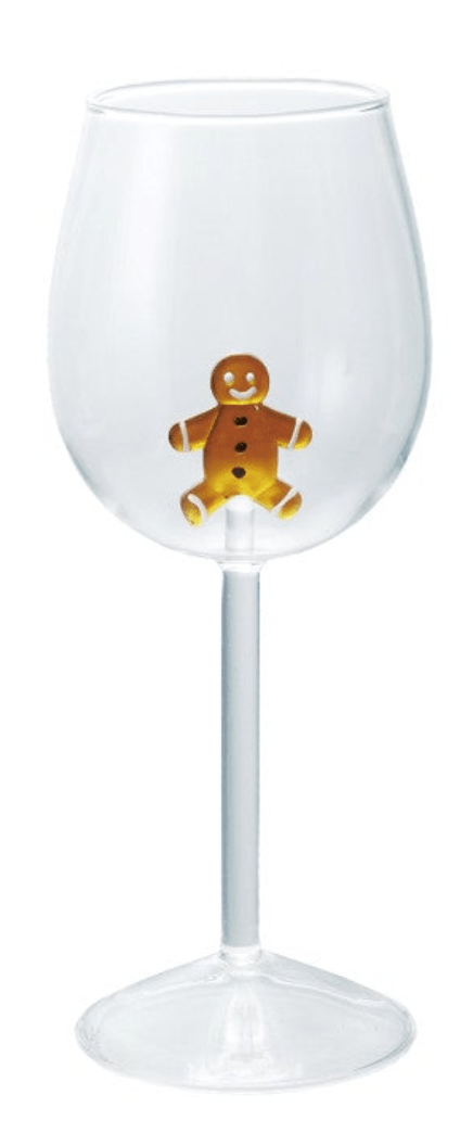 Stemmed Wine Glass with Holiday Figure Inside, 4 Styles - Something Splendid Co.