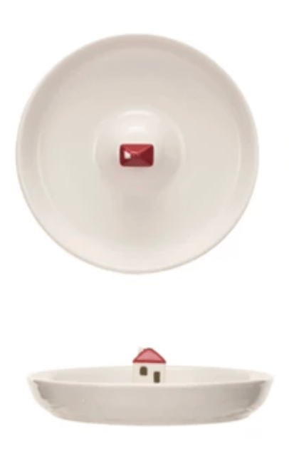 Stoneware Dish w/ Holiday Figures, 4 Styles - Something Splendid Co.