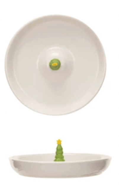 Stoneware Dish w/ Holiday Figures, 4 Styles - Something Splendid Co.
