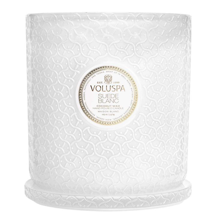 Suede Blanc 5 - Wick Hearth Candle - Something Splendid Co.