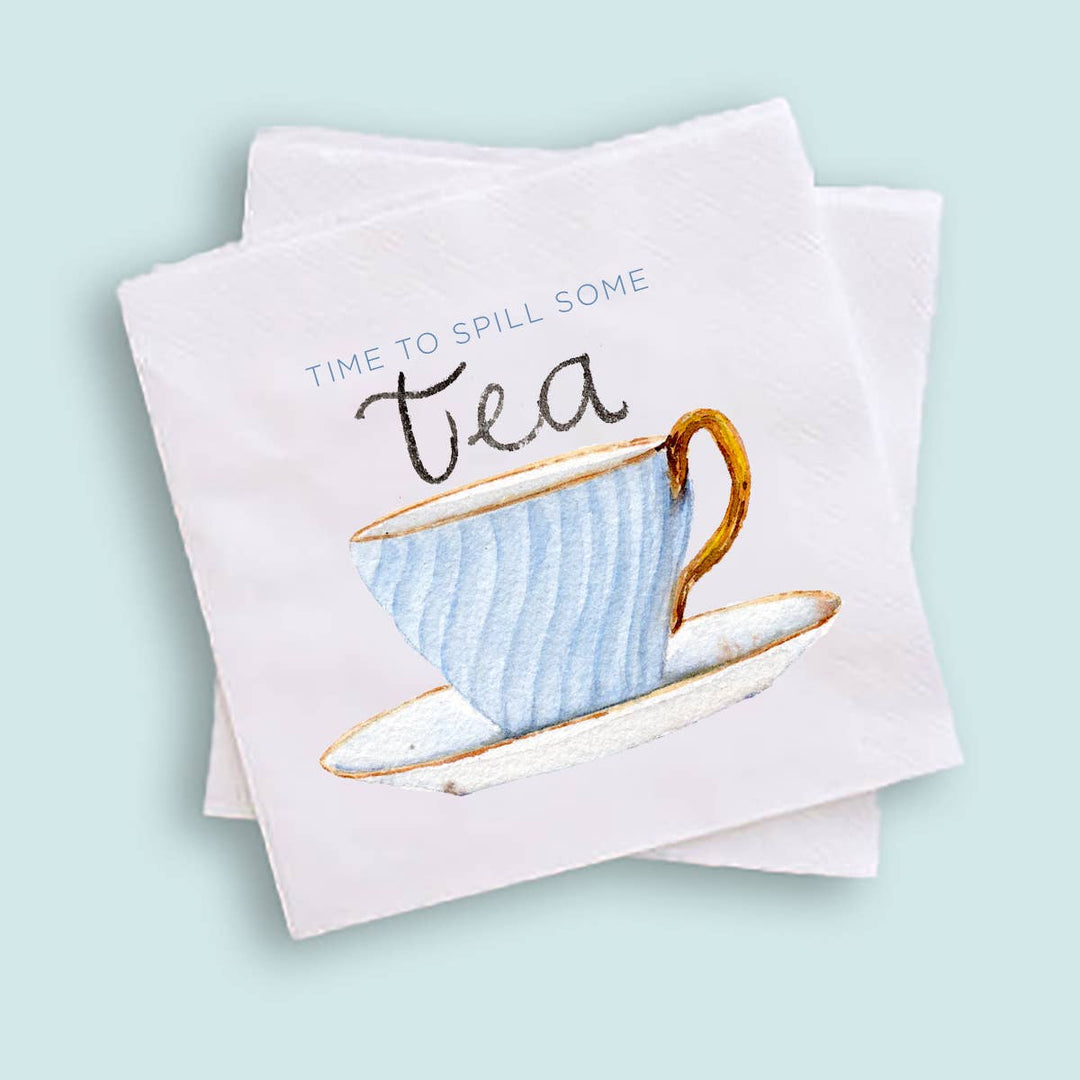 Time to Spill Some Tea Cocktail Napkins - Something Splendid Co.