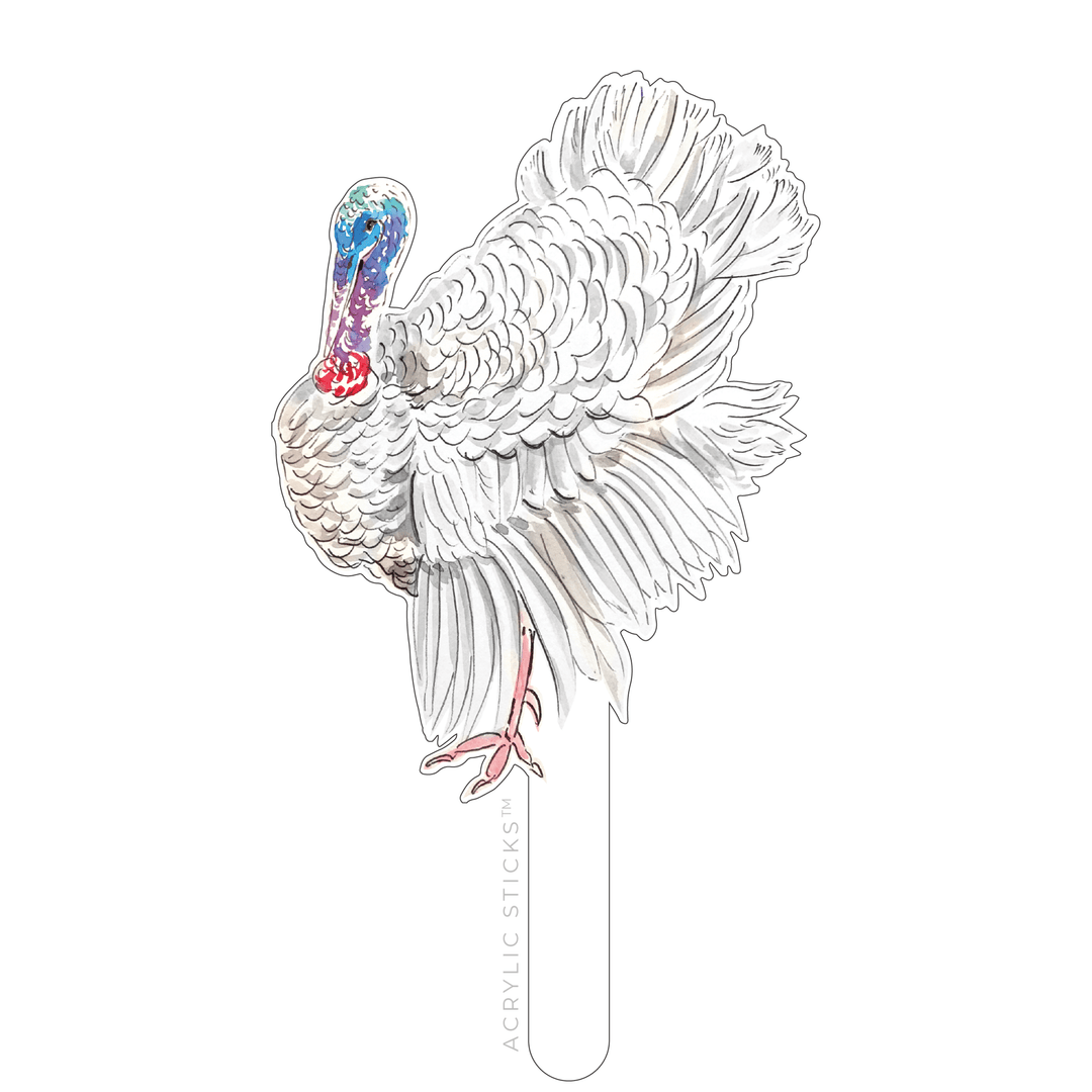 TURKEY BLANCO ACRYLIC CAKE TOPPER - Something Splendid Co.