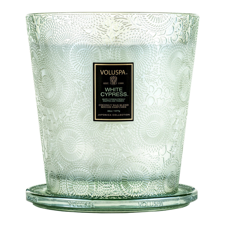White Cypress 3 Wick Hearth Candle - Something Splendid Co.