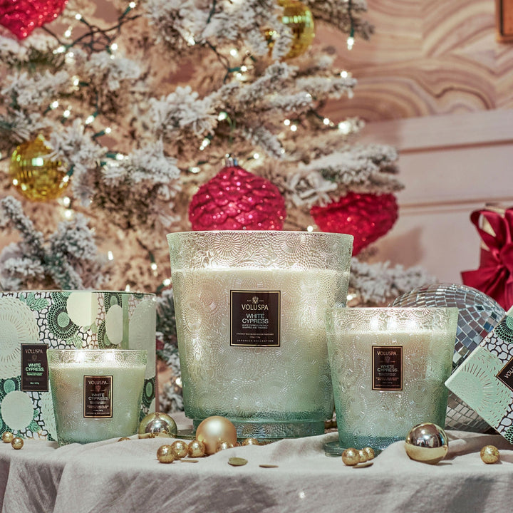 White Cypress 3 Wick Hearth Candle - Something Splendid Co.
