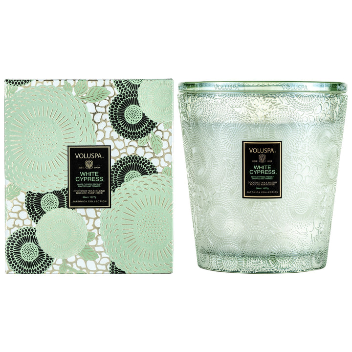 White Cypress 3 Wick Hearth Candle - Something Splendid Co.