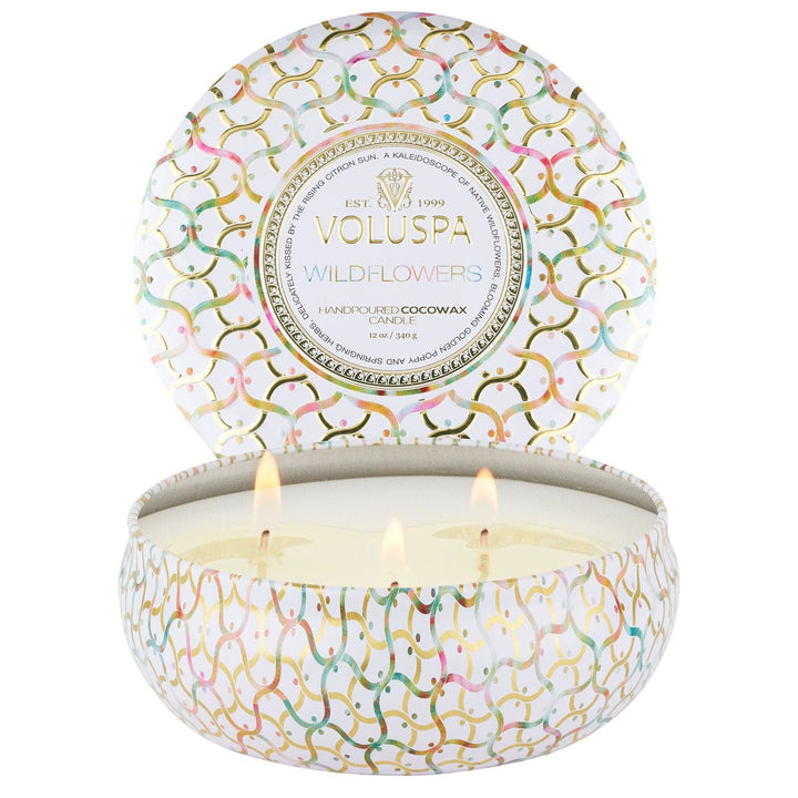 Wildflower 3 Wick Tin on - Something Splendid Co.