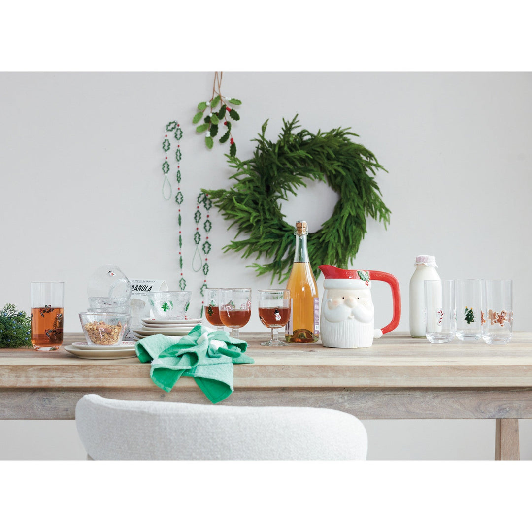 10 oz. Stemmed Wine Glass with Embedded Holiday Icons, 3 Styles - Something Splendid Co.
