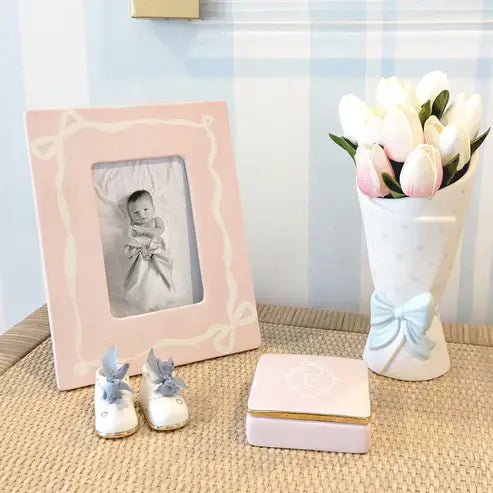 Bow Photo Frame - Blush