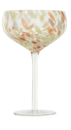 10oz. Blown Stemmed Confetti Champagne/Coupe Glasses - 4 Styles - Something Splendid Co.