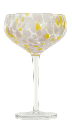 10oz. Blown Stemmed Confetti Champagne/Coupe Glasses - 4 Styles - Something Splendid Co.