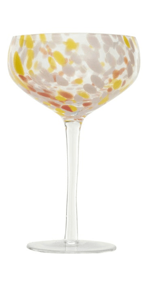10oz. Blown Stemmed Confetti Champagne/Coupe Glasses - 4 Styles - Something Splendid Co.
