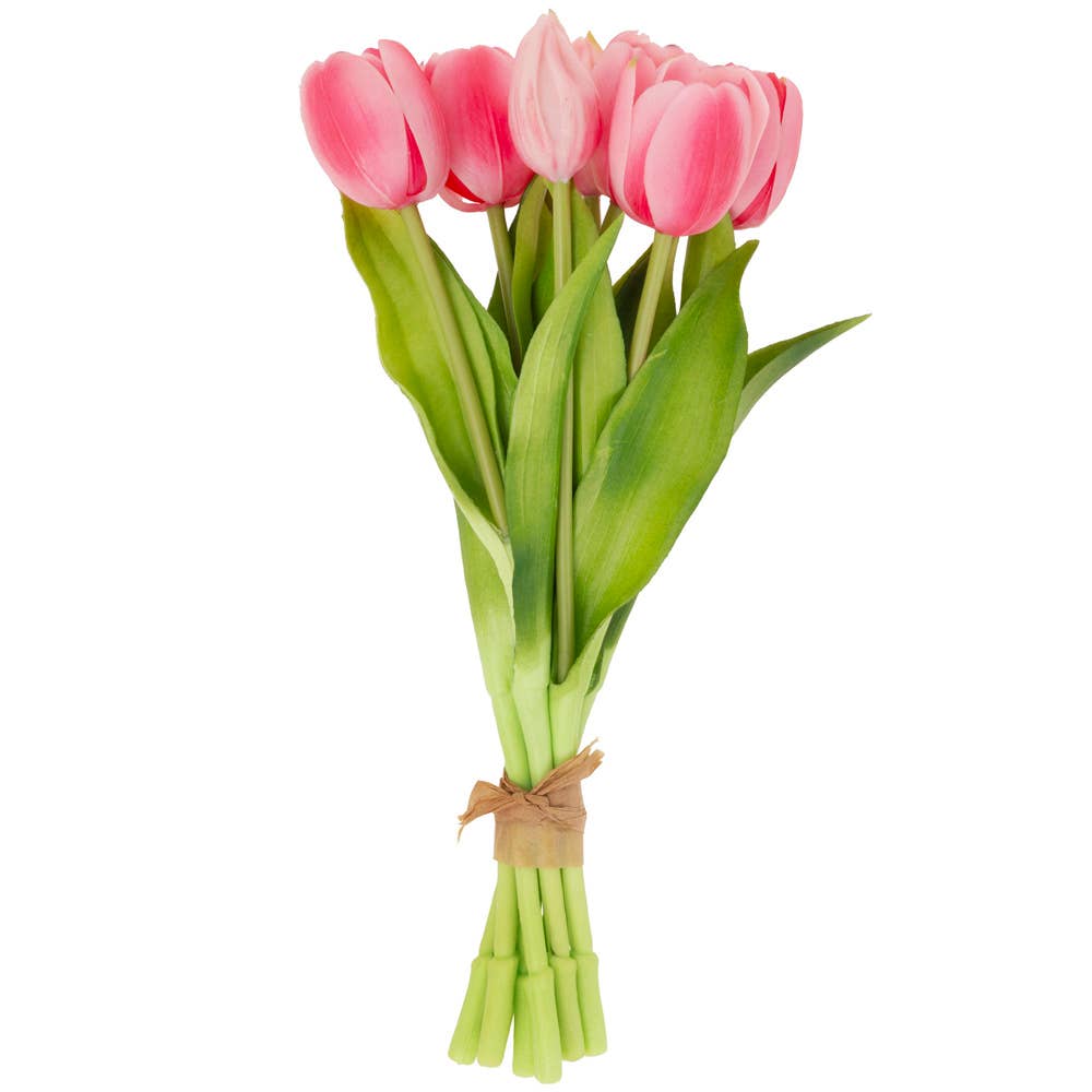 12.5" Fresh Picked Pink Faux Tulip Bundle - Something Splendid Co.