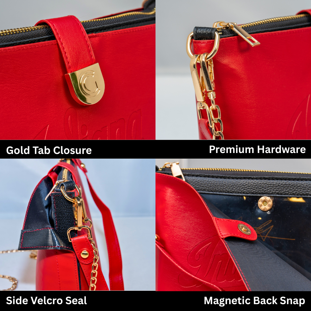 Caitie G Signature Bag - Crimson Indiana University Script