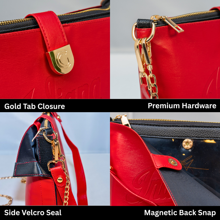 Caitie G Signature Bag - Crimson Indiana University Script