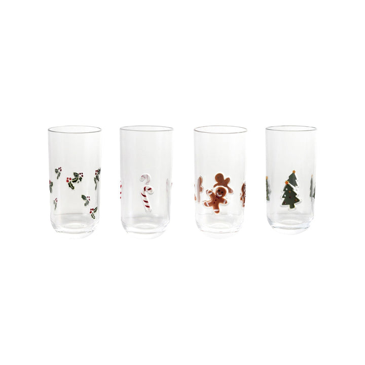 18 oz. Acrylic Drinking Glass with Embedded Holiday Icons, 4 Styles - Something Splendid Co.