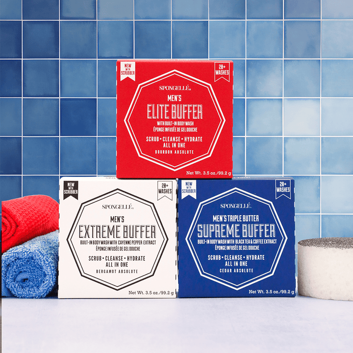 20+ Men's Red White & Blue Body Buffer Assorted Pack - Something Splendid Co.