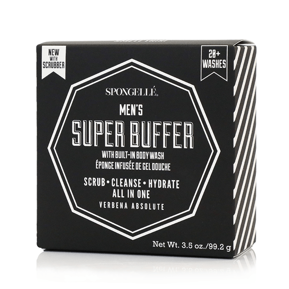20+ Men's Super Buffer w/ Black Scrubber (Verbena Absolute): 3.5 oz - Something Splendid Co.