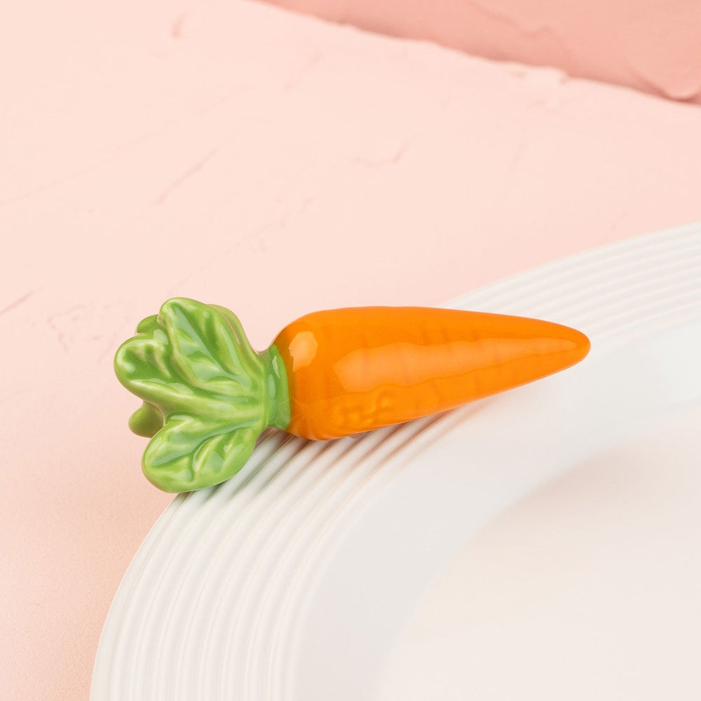 24 Carrots Mini by Nora Fleming — hand-painted ceramic bunch of garden carrots (alternate view)