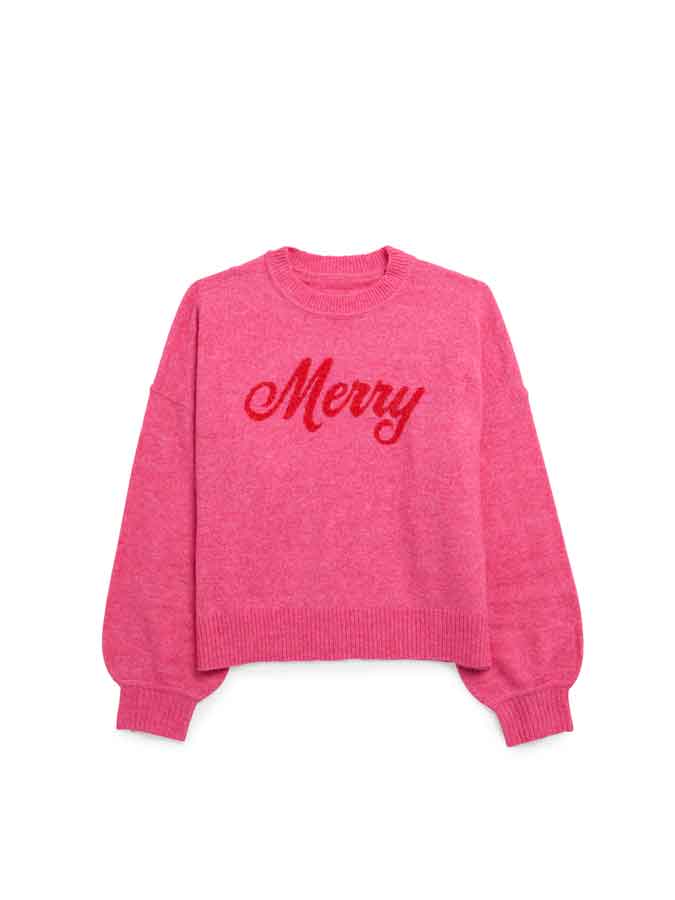 ASST/6 "MERRY" SWEATERS,PINK
