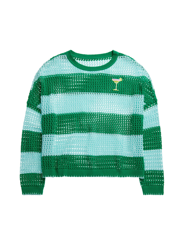 Margarita Striped Mesh Sweater - 2 Sizes