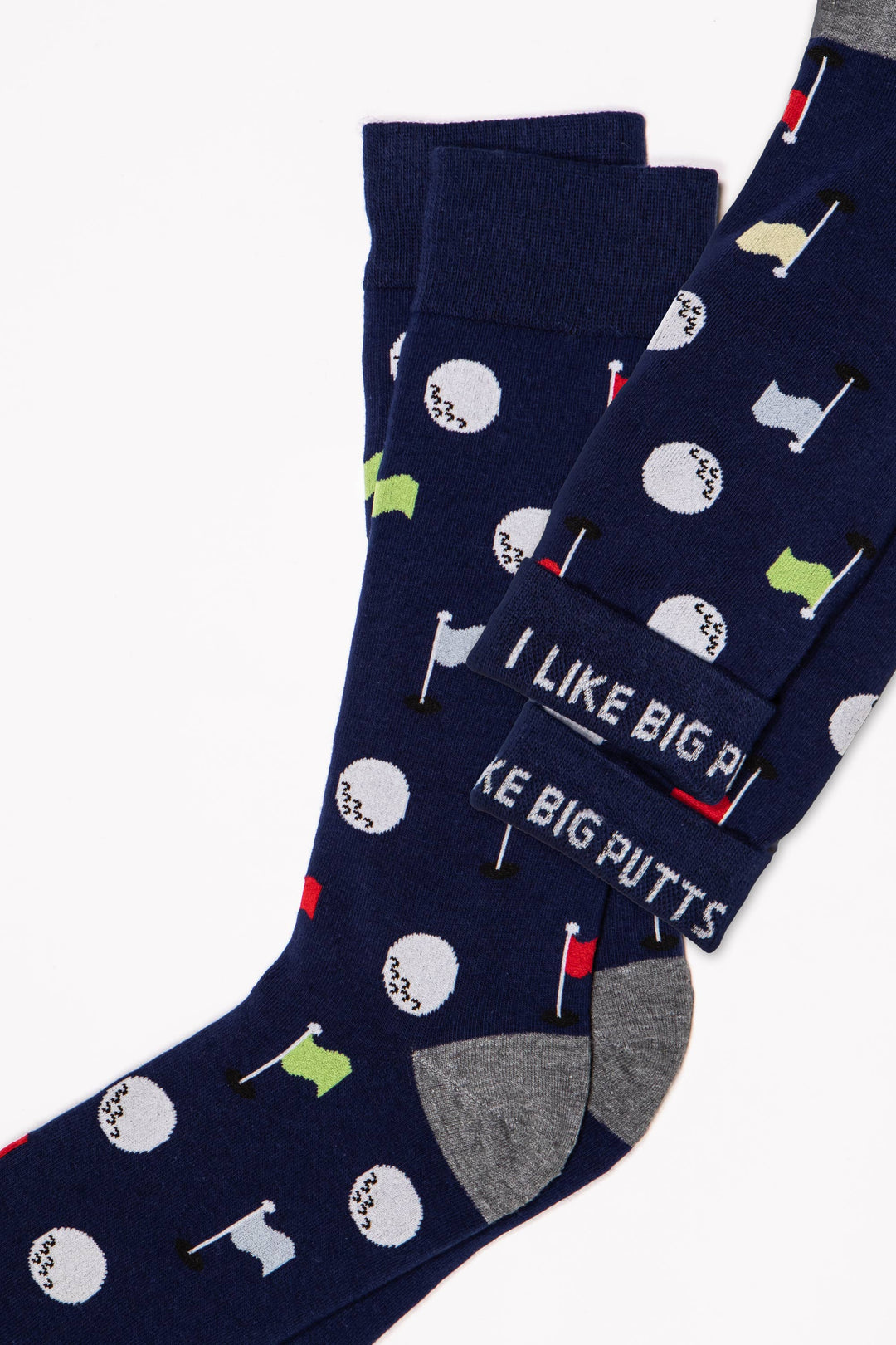 Golf Balls and Flag Carded Cotton Socks by Alynn