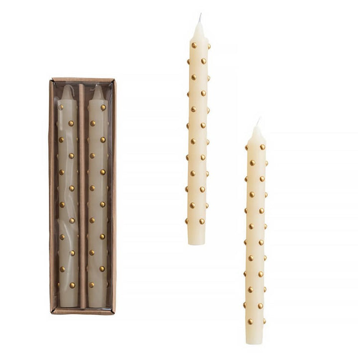 3D Dots Taper Candles, 2 Colors - Something Splendid Co.