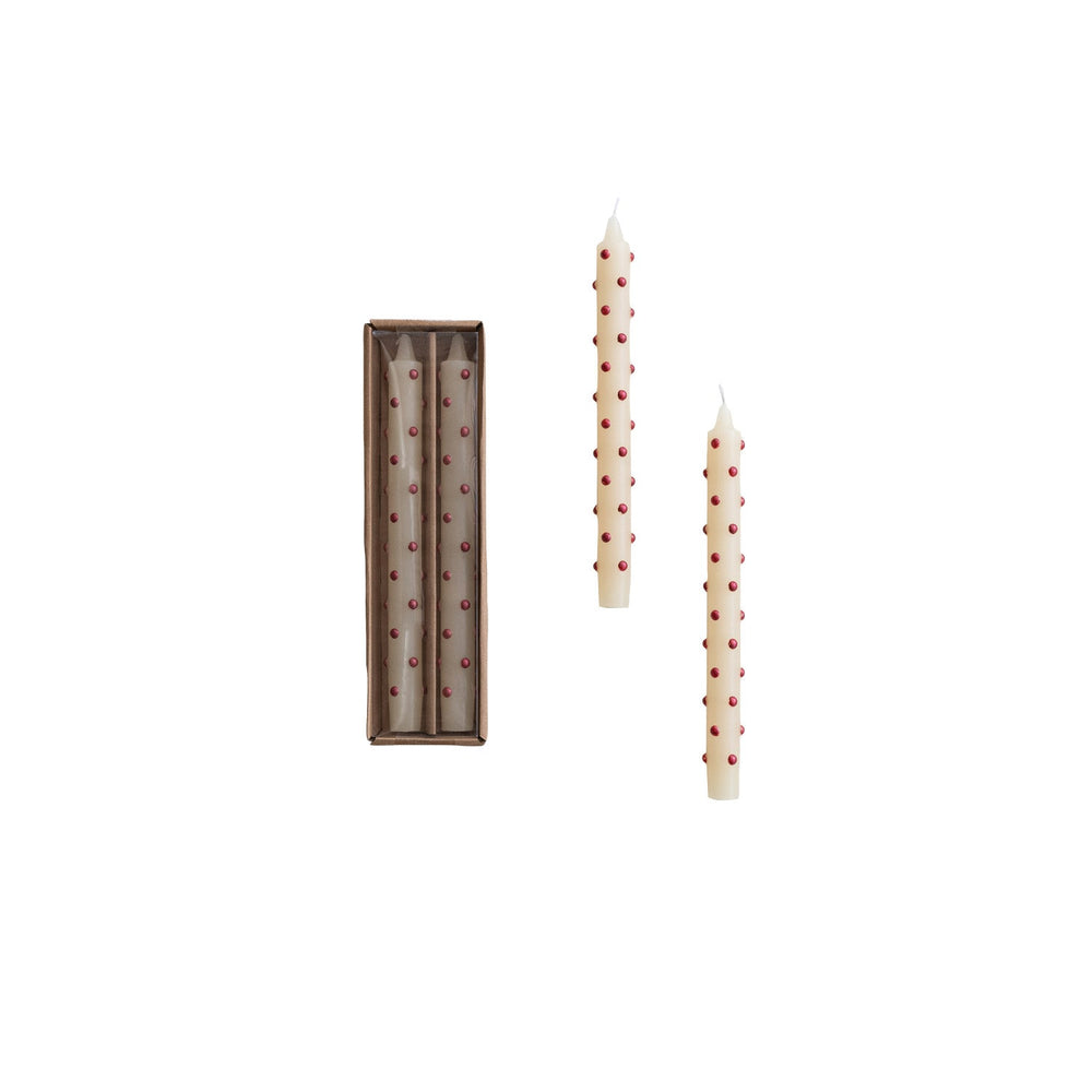3D Dots Taper Candles, 2 Colors - Something Splendid Co.