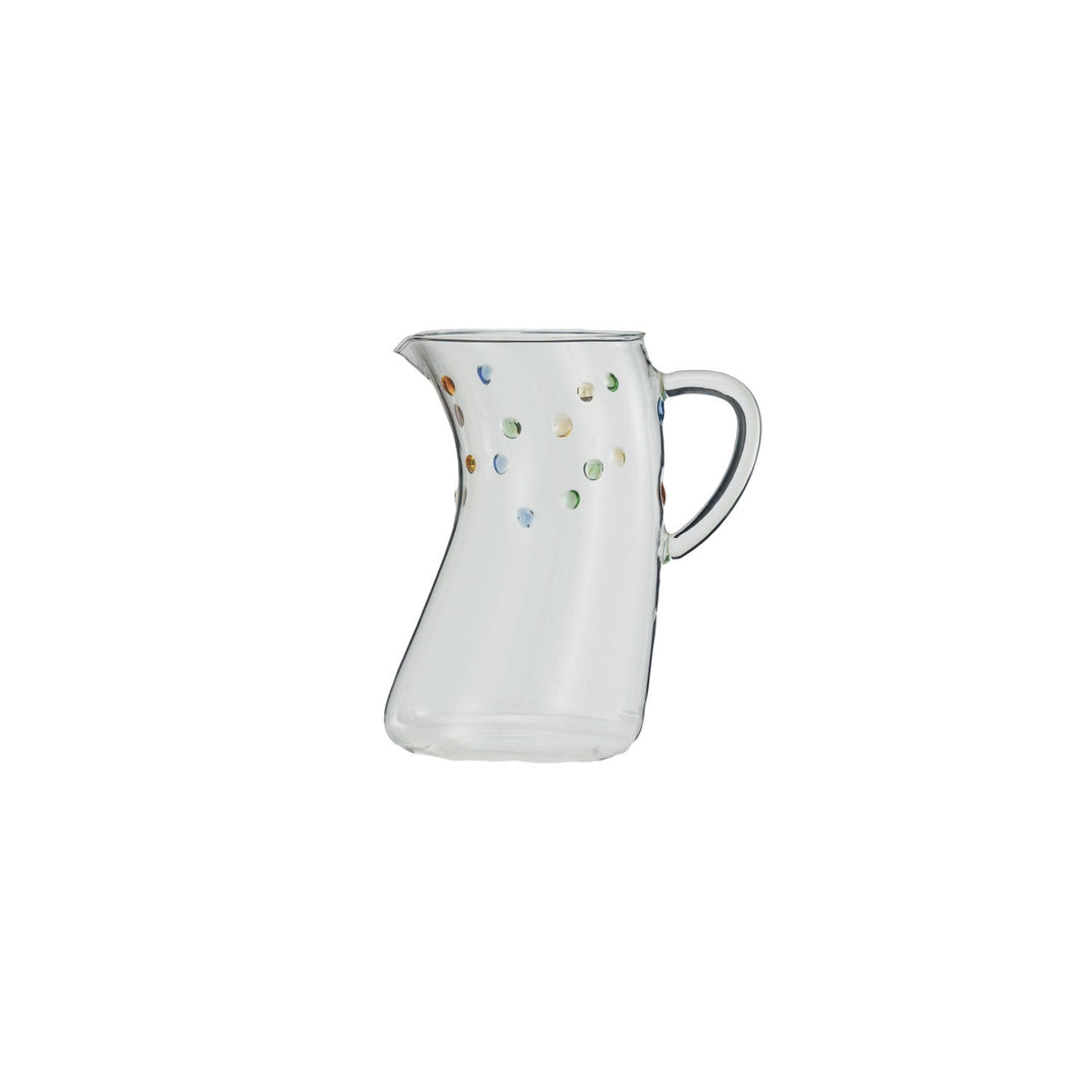 42 oz. Handmade Glass Organic Shaped Pitcher with Raised Dots - Something Splendid Co.