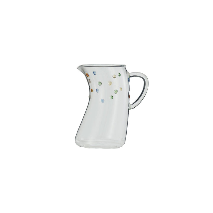 42 oz. Handmade Glass Organic Shaped Pitcher with Raised Dots - Something Splendid Co.